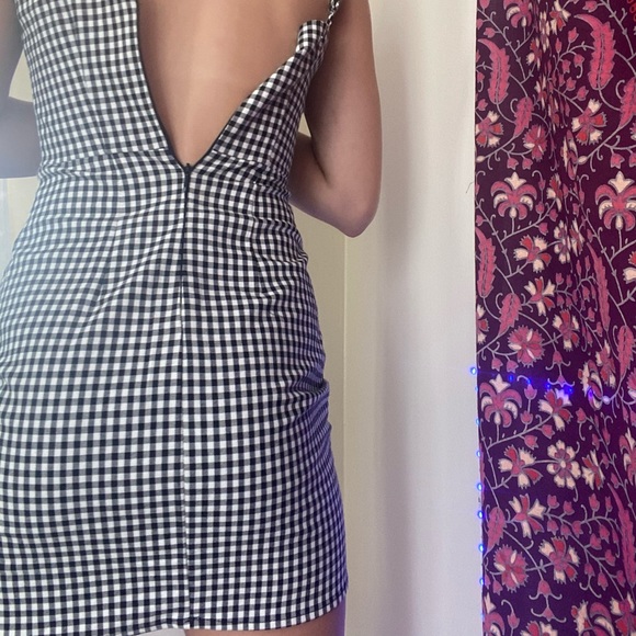 urban outfitters checkered patterned lace dress - Picture 3 of 3
